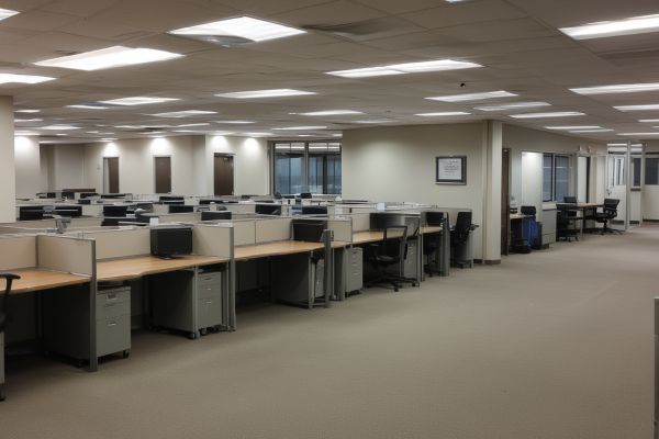 Before: Office space requiring professional cleaning