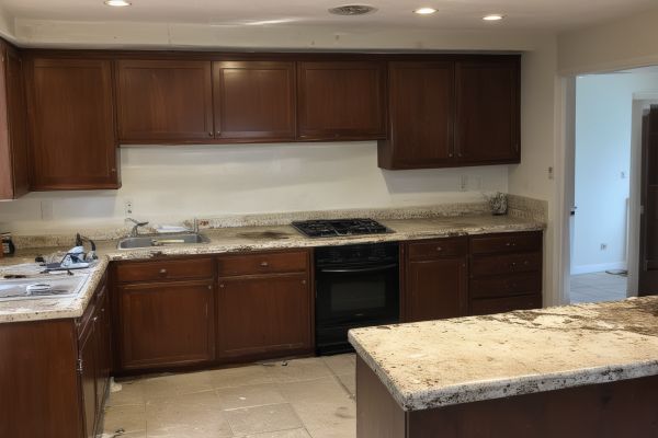 After: Same kitchen completely transformed and spotless