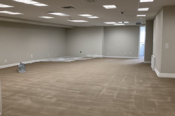 Before: Living room requiring regular maintenance cleaning