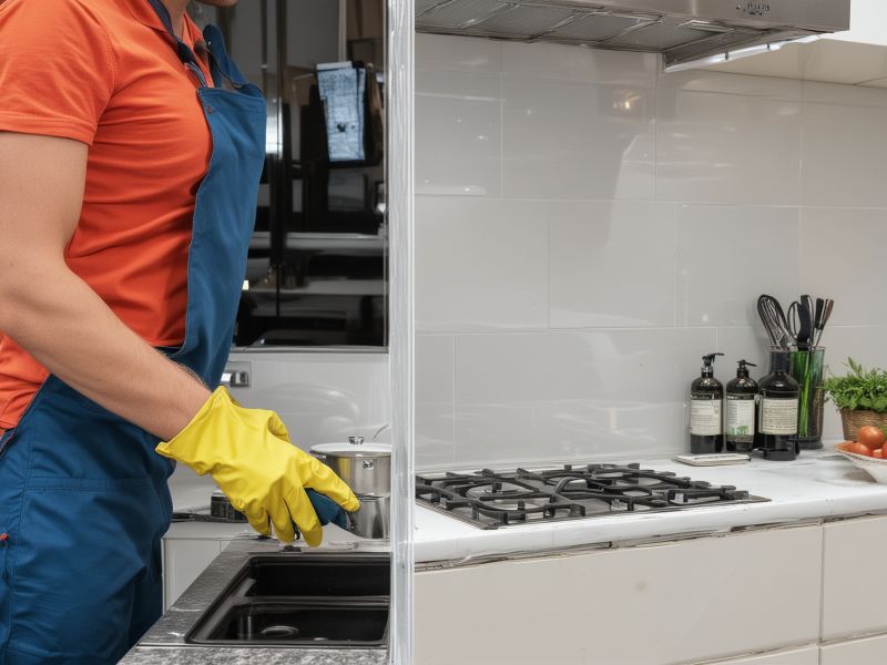 Professional deep cleaning service in action with specialized equipment