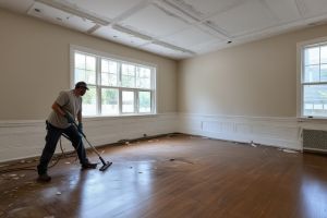 Post-construction cleanup of renovated space